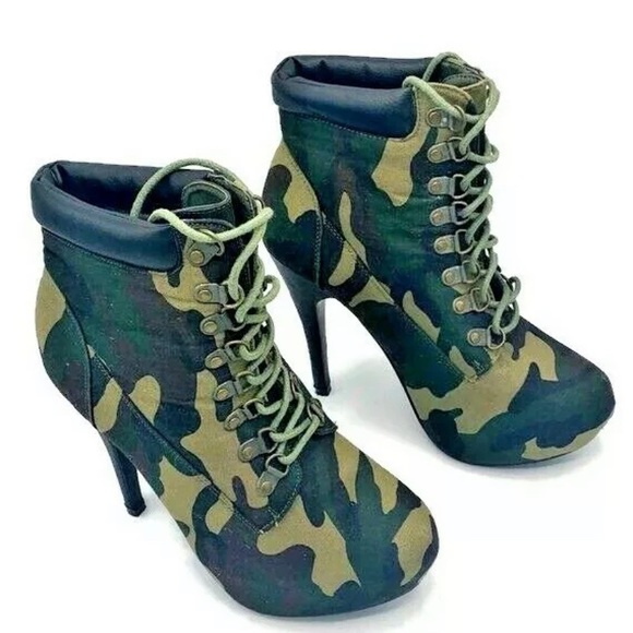 Army Green Women Pumps Stiletto Lace-up 6.5 - Picture 12 of 12